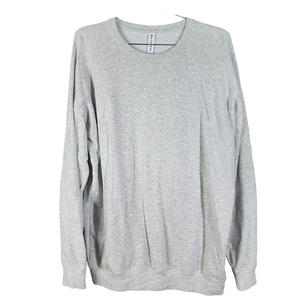 Athleta Studio To Street Sweater Top Gray Size M TALL